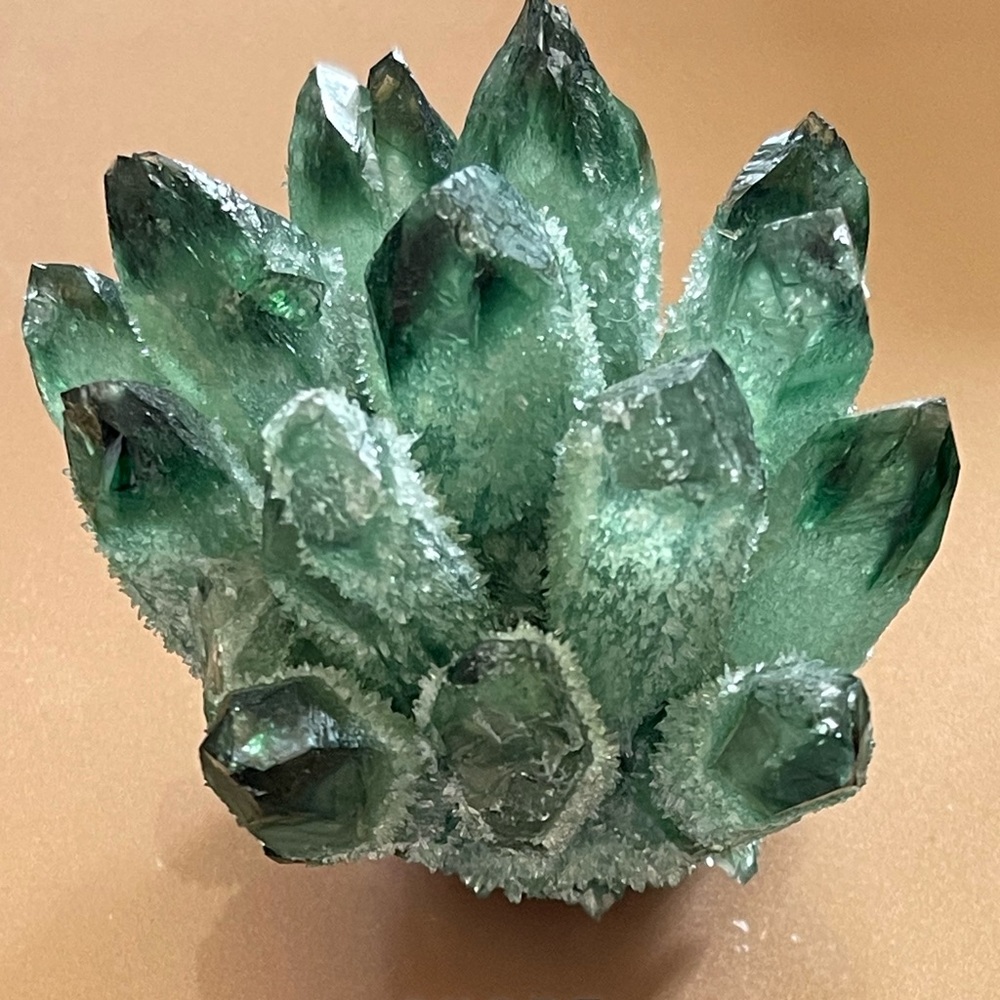 Wow! Phantom deep green ghost Lemuria Quartz Cluster - Picture 7 of 7